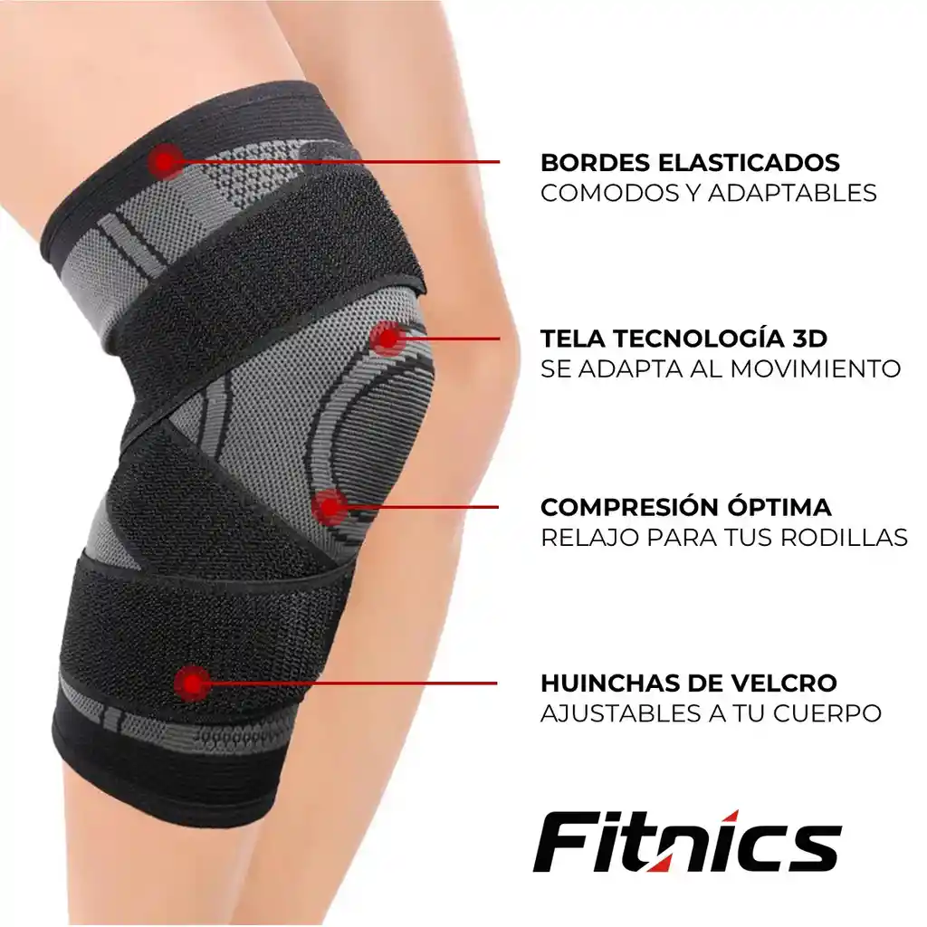 Rodillera Ortopedica Deportiva Compresion Fitnics Set 2