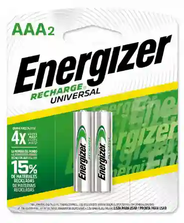 Carton De Pila Energizer Recargable X2 Unds Aaa