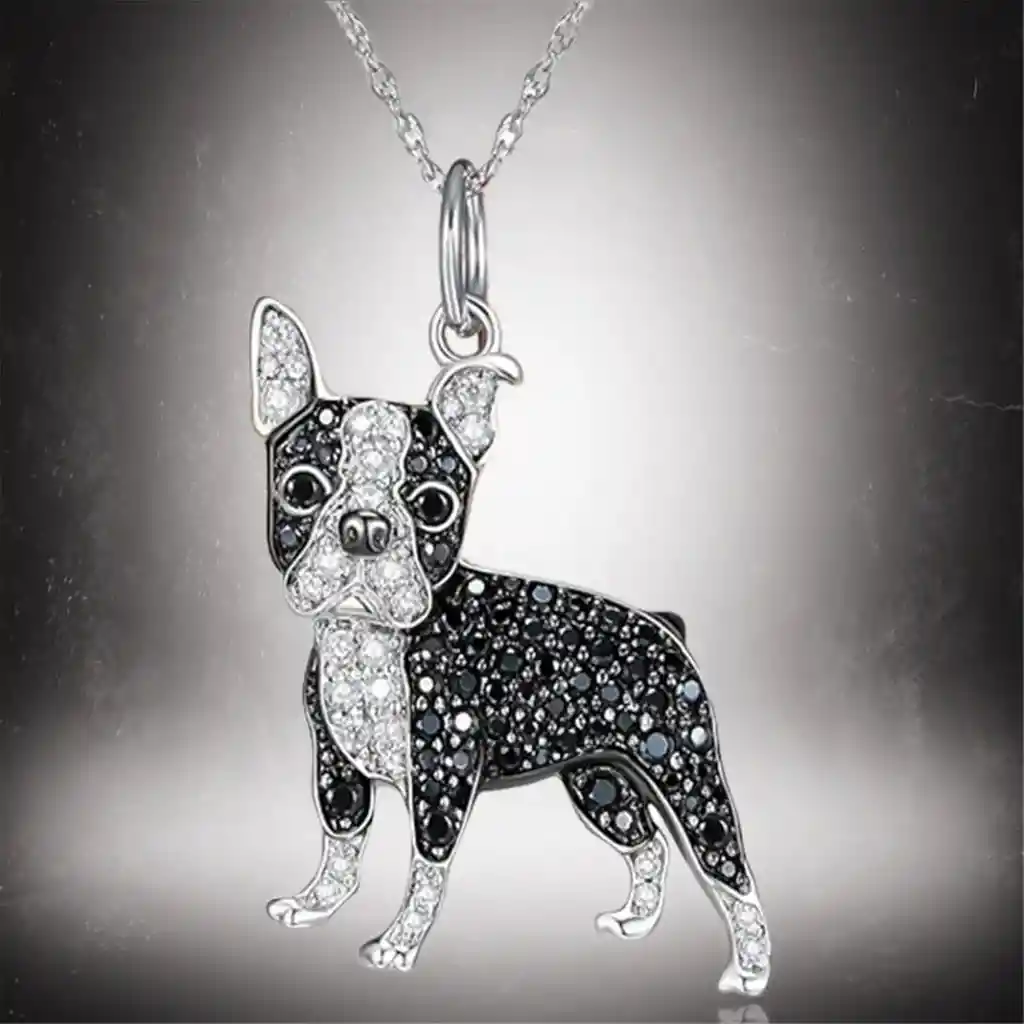 Collar Dije Con Colgante De Perro Boston Terrier, Excelente Regalo Mujer Novia Niños Niña Niño Cumpleaños, Aestethic, Mascotas, Perros, Amante De Los Perros. De Lujo, Joyería