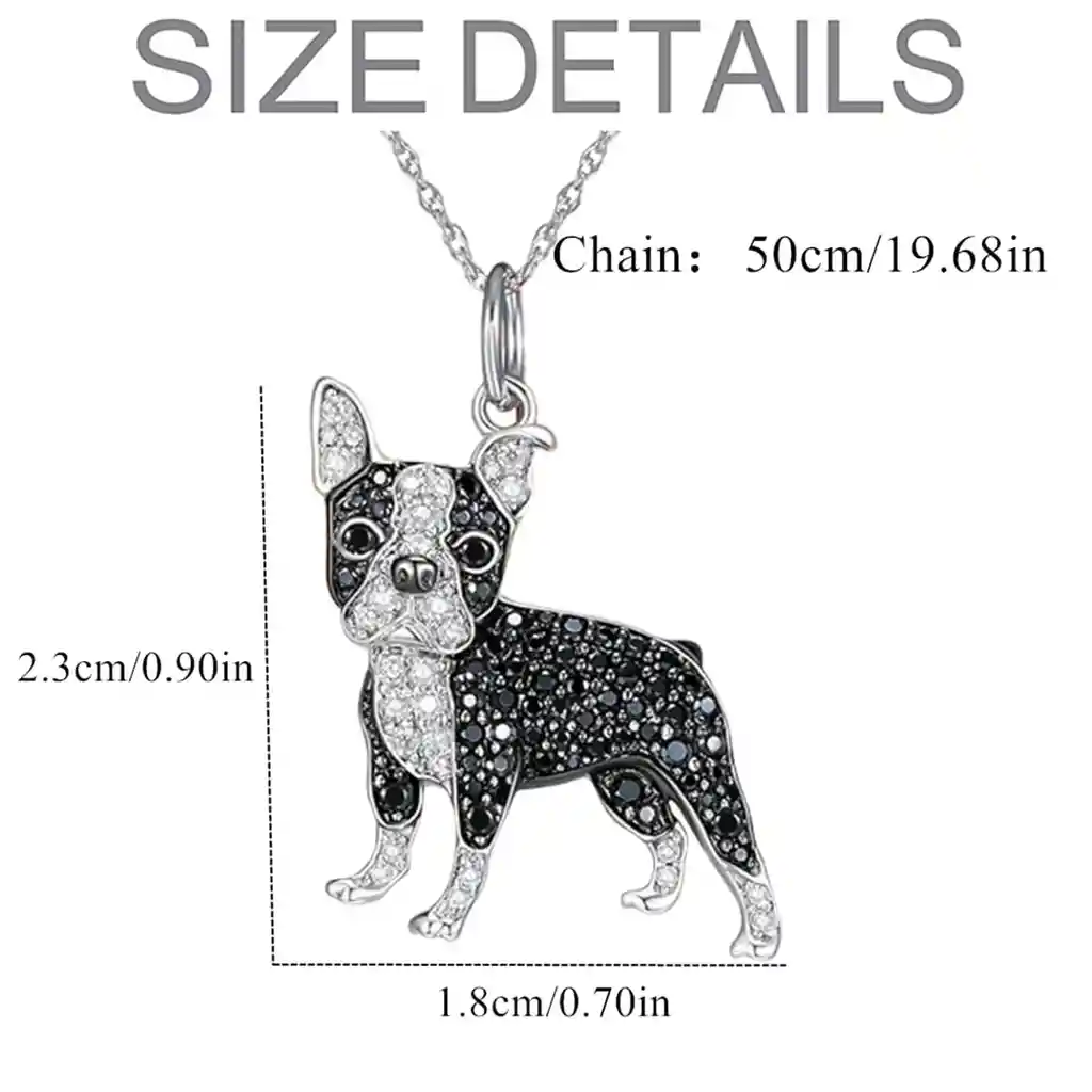 Collar Dije Con Colgante De Perro Boston Terrier, Excelente Regalo Mujer Novia Niños Niña Niño Cumpleaños, Aestethic, Mascotas, Perros, Amante De Los Perros. De Lujo, Joyería