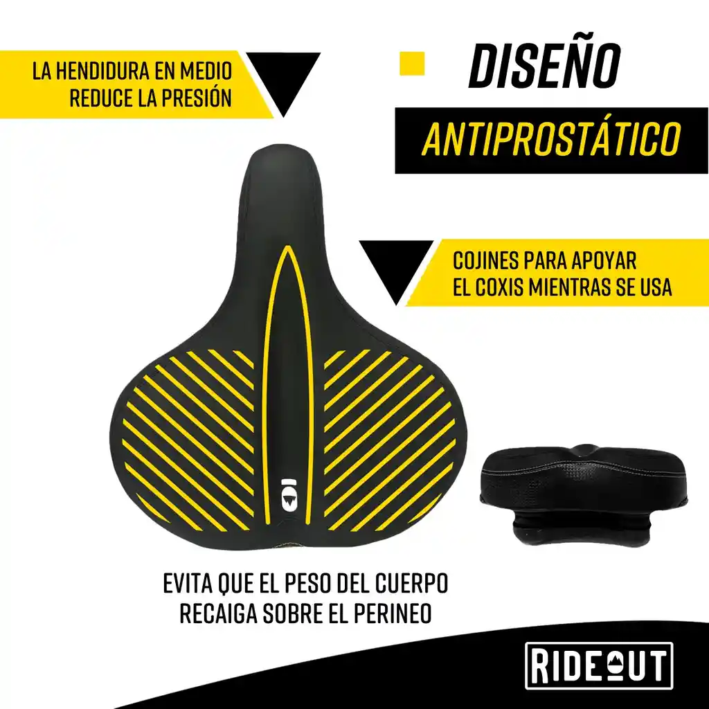 Silla Sillin Bicicleta Flyrock Acolchado Comodo Mujer Hombre