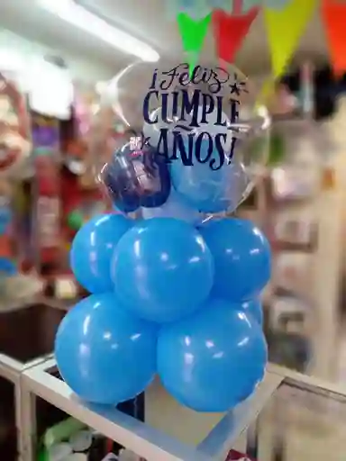 Arreglo Con Globos De Feliz Cumpleaños Dama Caballero Niña Niño