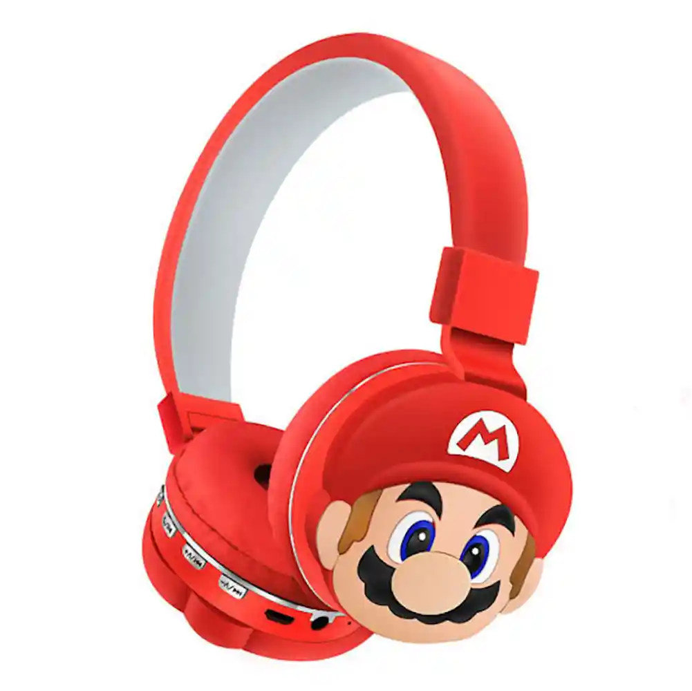 Audífonos Diadema Bluetooth Mario Bros Inalámbrico Plegable