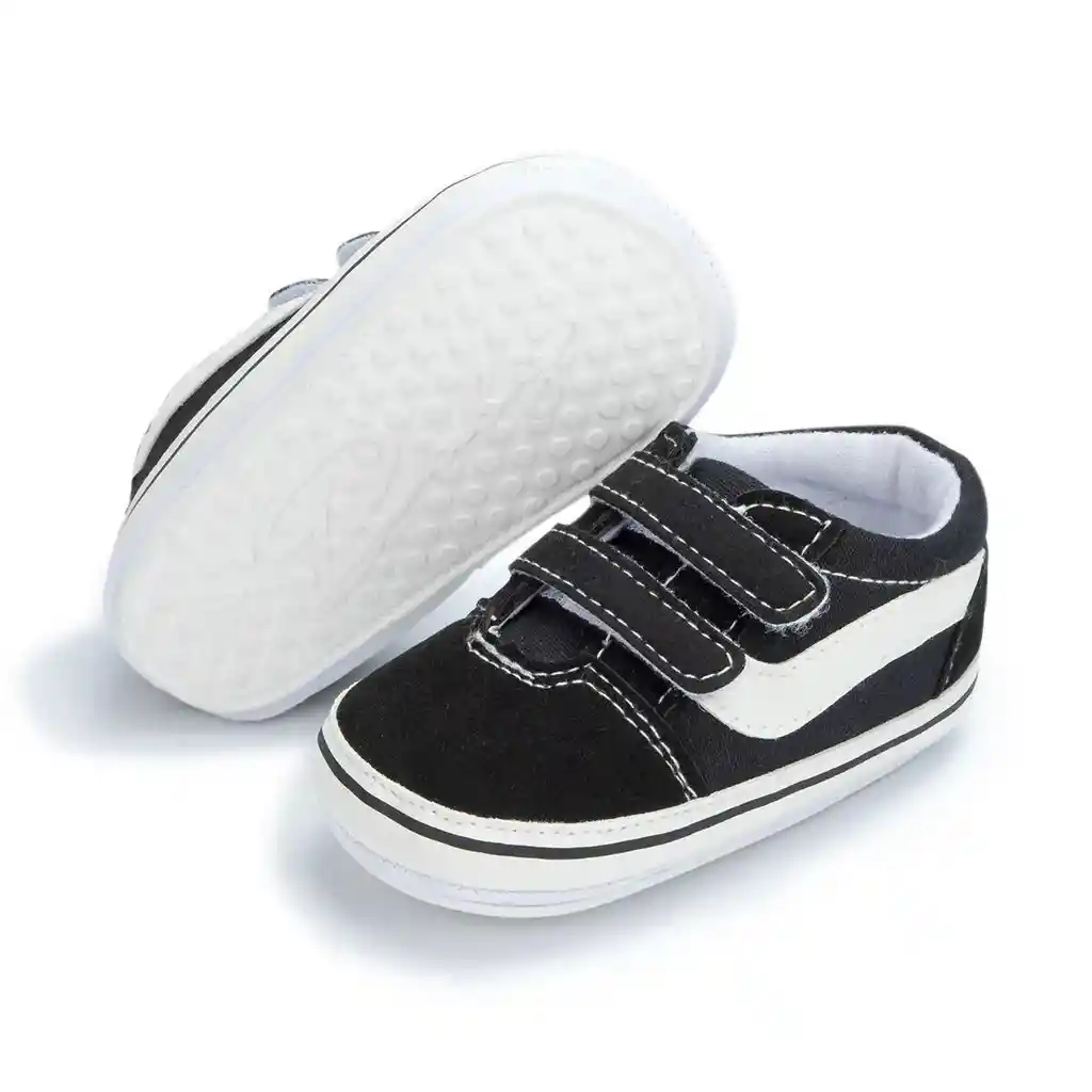 Zapatos Zapaticos Bebe Tipo Vans 0-6 M Antideslizantes