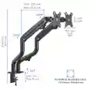 Soporte Para 2 Monitores Brazo Inclinación Y Rotación Libre