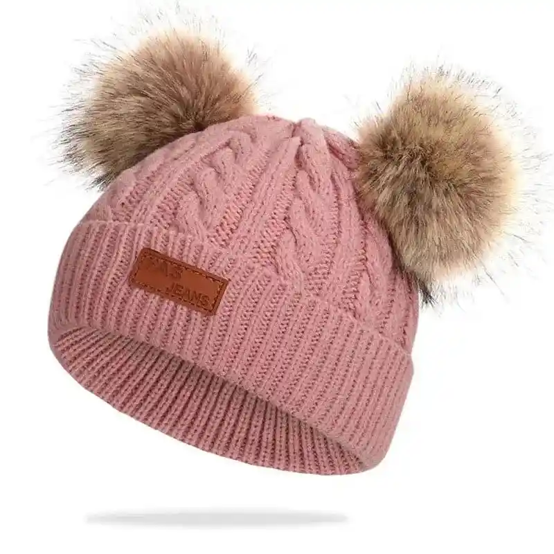 Gorro Sombrero Gorrito Termico Rosado Para Niñas Niños Pasamontañas