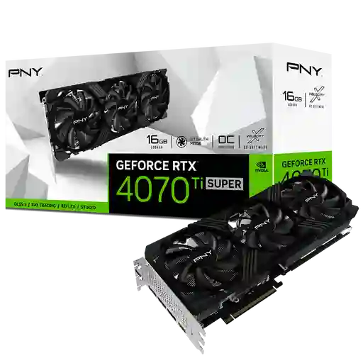 Tarjeta De Vídeo Pny Verto Dual Fan Geforce Rtx 4070 Ti Super Gddr6x Oc 16gb