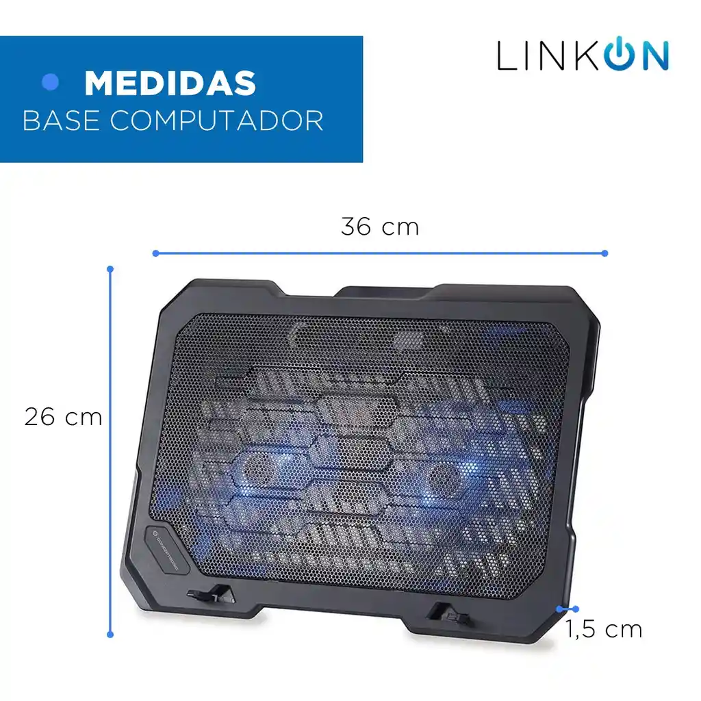 Base Refrigerante Soporte Portatil 2 Ventiladores Lcd Usb