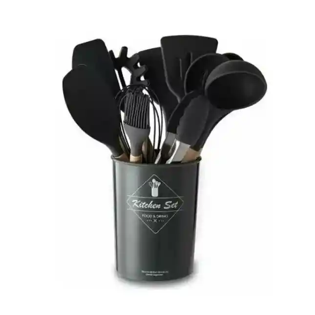 Set 12 Utensilios De Cocina Silicona Resistente Calor Juego