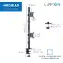 Soporte Para 2 Monitores Vertical Inclinación Libre Linkon