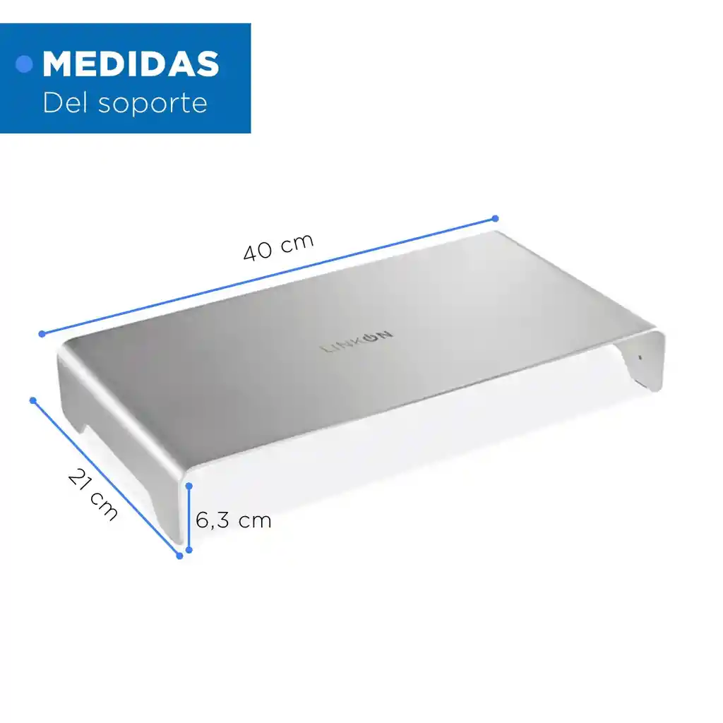 Soporte Base Elevadora Monitor Portatil Aluminio Linkon