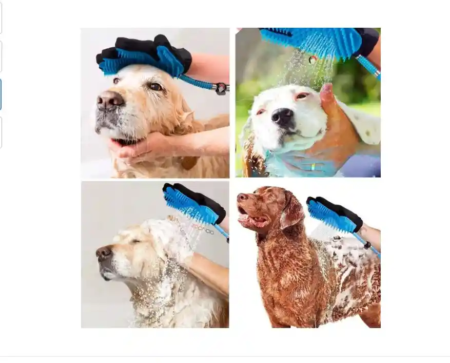 Guante Manguera Para Baño De Mascotas Cepillo Quita Pelos