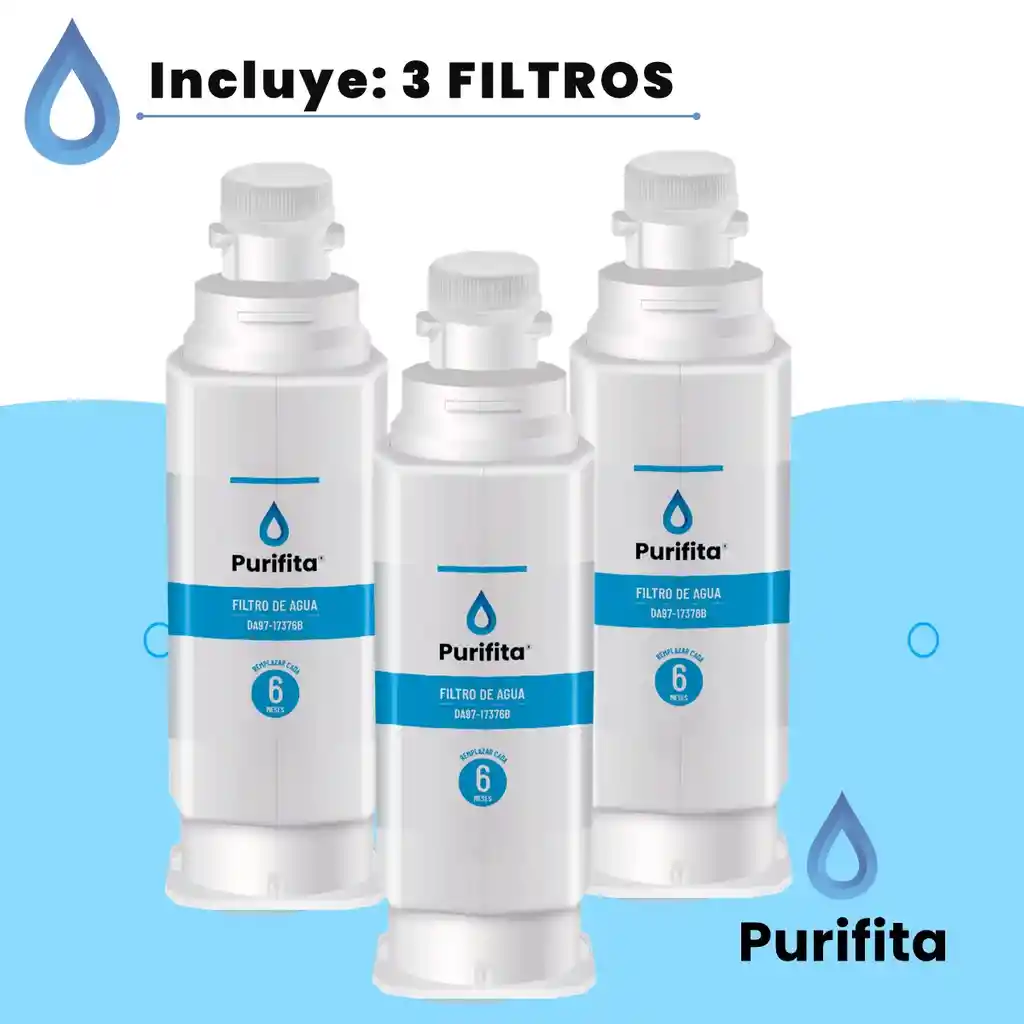 Filtro Agua Para Nevera Set X3 Samsung Purifita Da97-17376b