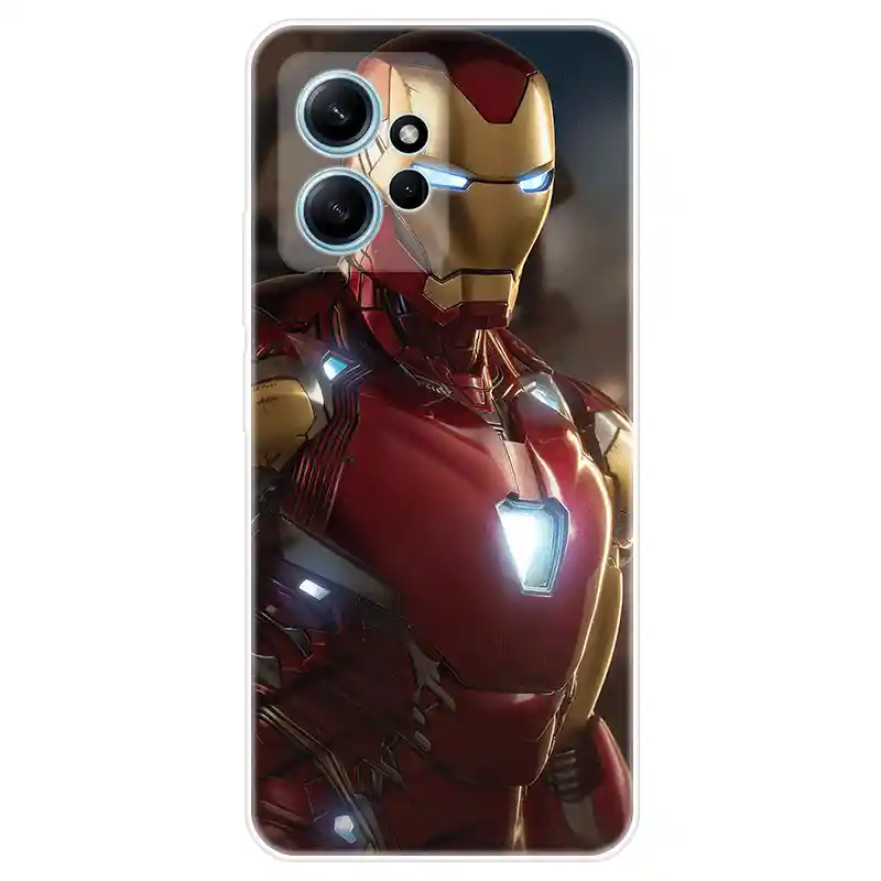 Forro Marvel Iron Man Supereconomico De Silicona Para Smartphone Xiaomi Redmi Note 12