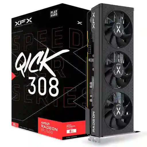 Tarjeta De Vídeo Xfx Amd Radeon Rx 7600 Speedster Qick 308 8gb