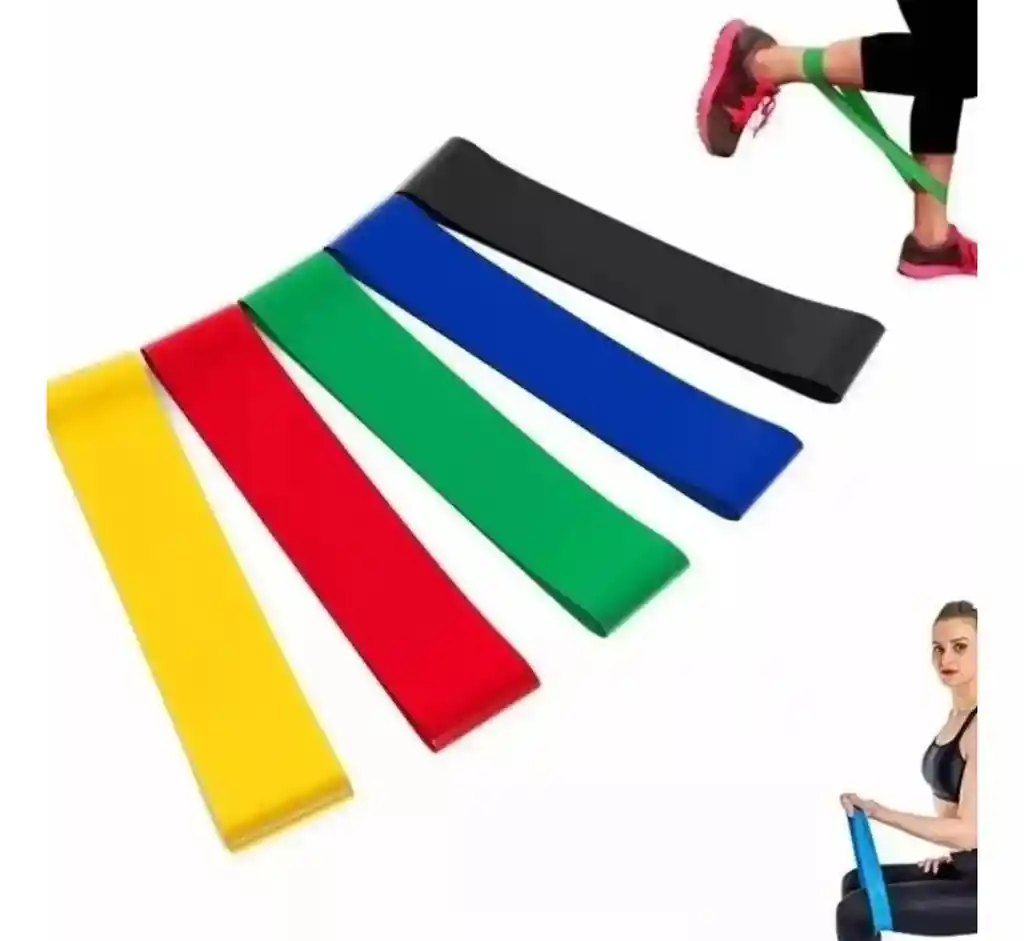 Kit Bandas Elasticas X5 De Entrenamiento Integral Gym