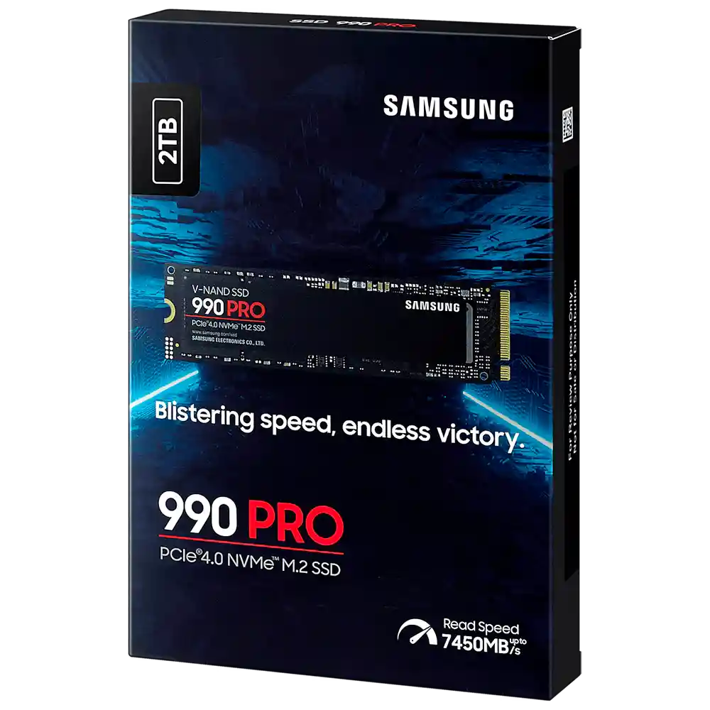 Unidad Sólida M.2 Samsung 990 Pro 2tb 7.450/6.9000mb/s (dram 2gb)