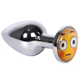 Plug Anal Acostumbrador Acero Inoxidable Dilatador Ano Menos Dolor Emoji