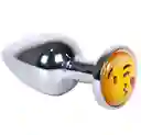 Plug Anal Acostumbrador Acero Inoxidable Dilatador Ano Menos Dolor Emoji