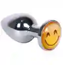 Plug Anal Acostumbrador Acero Inoxidable Dilatador Ano Menos Dolor Emoji