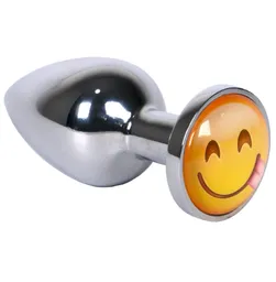 Plug Anal Acostumbrador Acero Inoxidable Dilatador Ano Menos Dolor Emoji