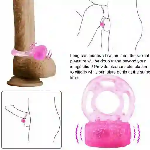 Anillo Vibrador Del Pene Clitoris Estimulador Silicona