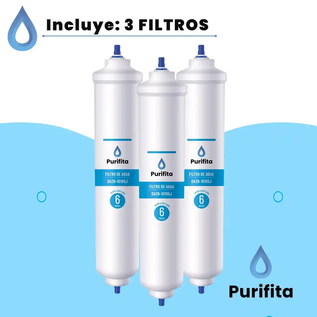 Filtro Agua Nevera Refrigerador Da29-10105j Purifita Set X3