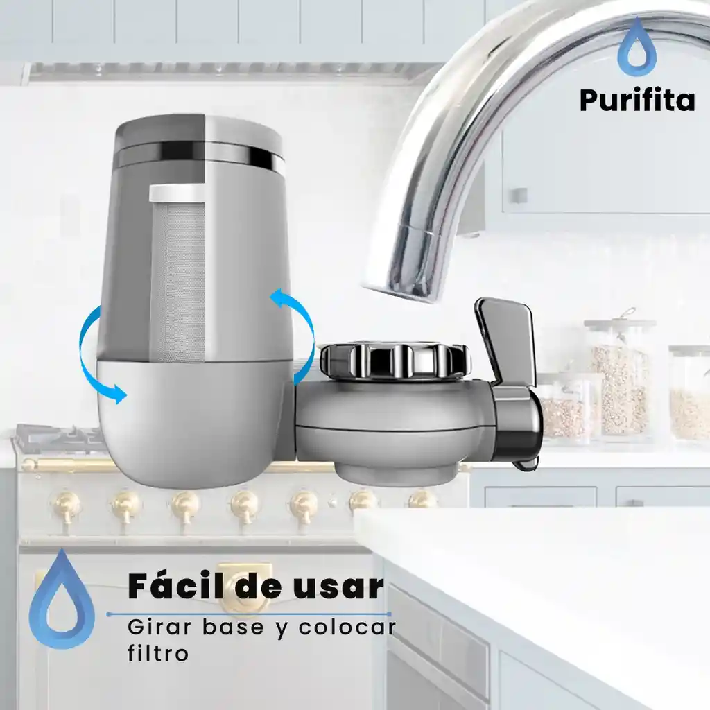 Filtro Purificador Agua Llave Grifo Purifita +filtros Extra