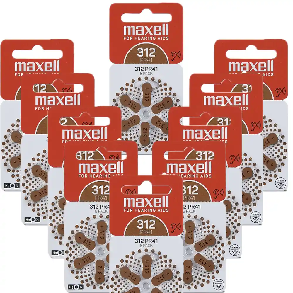 Batería Pila Maxell Zinc 312-pr41 Aud Bli X6 Uni Caja X10 Blister