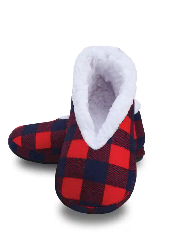 Pantuflas Leñador Rojo