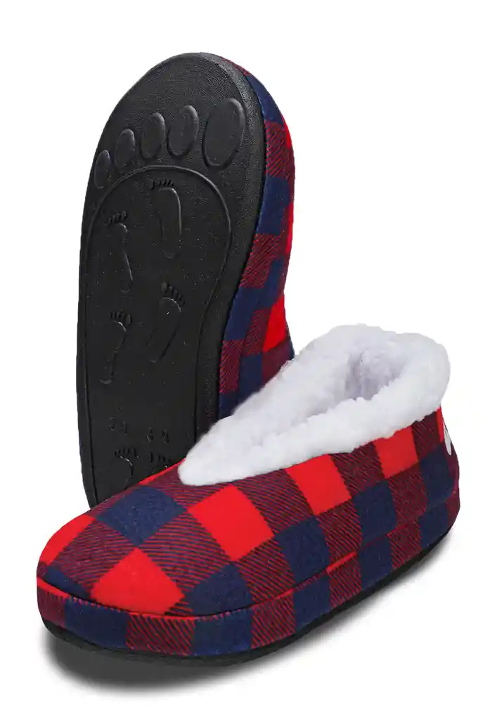 Pantuflas Leñador Rojo