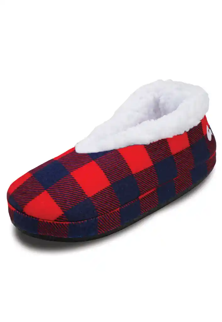 Pantuflas Leñador Rojo