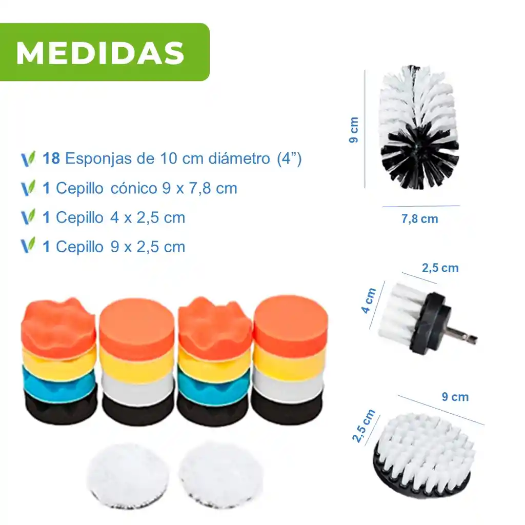 Pulido Auto Limpieza Tapiz Kit 23 Piezas Pads Para Taladro