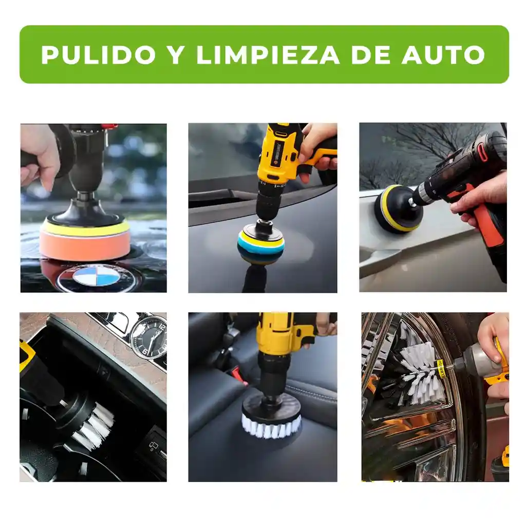 Pulido Auto Limpieza Tapiz Kit 23 Piezas Pads Para Taladro