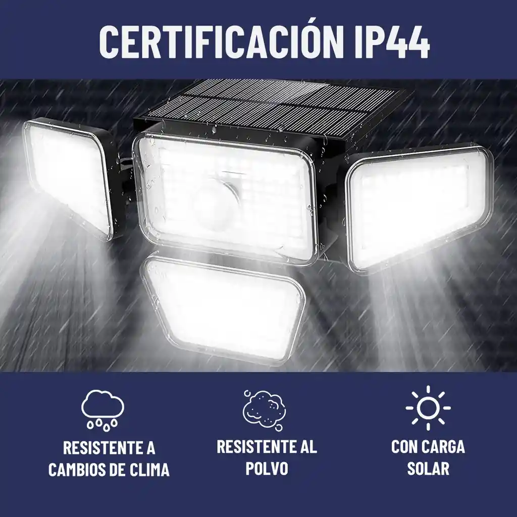 Foco Led Solar Exterior Maxwell Sensor 4 Direcciones Control