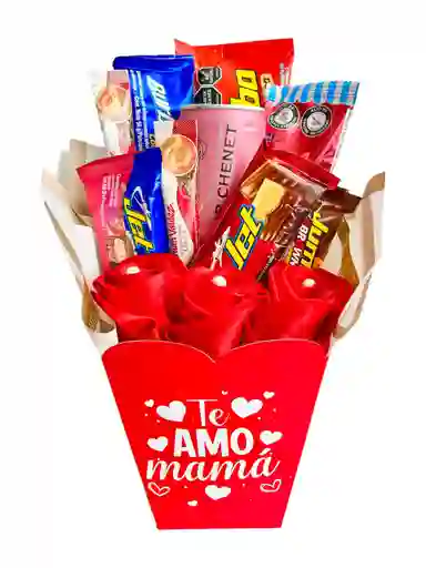 Regalo Coquette Mamá Con Fizzy Jp Chenet Con Chocolates Y Café Juan Valdez - Feliz Dia De Las Madres - Feliz Dia - Especial Madres