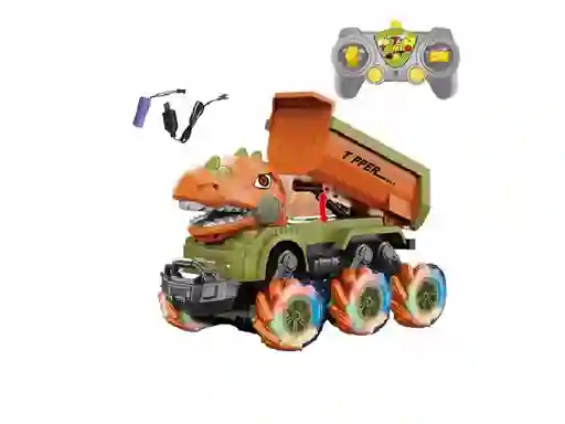 Volqueta Camión Control Recargable Truck Niños Dinosaurio