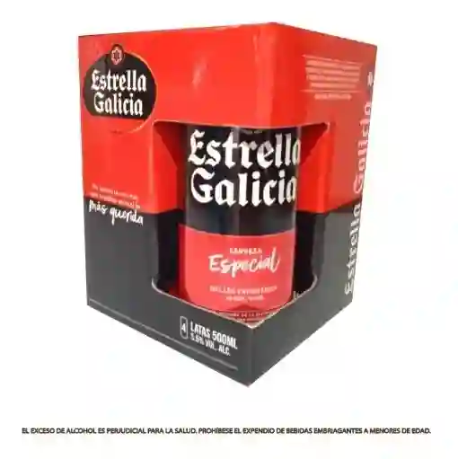 Estuche De Cerveza Importada Española Estrella Galicia Lata