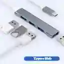 Hub Usb Tipo C 4 En 1 Usb 3.0 2.0 Multipuertos Pc Mac Win