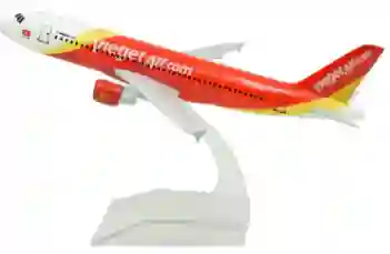 Avion Grande Metalico Acero Coleccionable De Vietjet Air A32o- 20cm