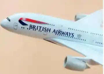 Avion Pequeño Metalico Acero Coleccionable De British Airways A320 16cm