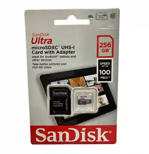 Sandisk Memoria Micro Sd 256 Gb Clase 10 Original