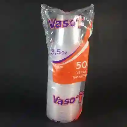 Vasos Plásticos Transparente De 3.5 Onzas X 50 Unidades