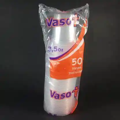 Vasos Plásticos Transparente De 3.5 Onzas X 50 Unidades