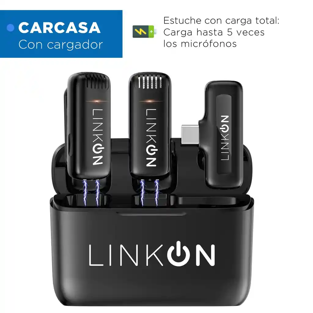 Microfono Inalambrico Lavalier Solapa Linkon + Estuche Carga