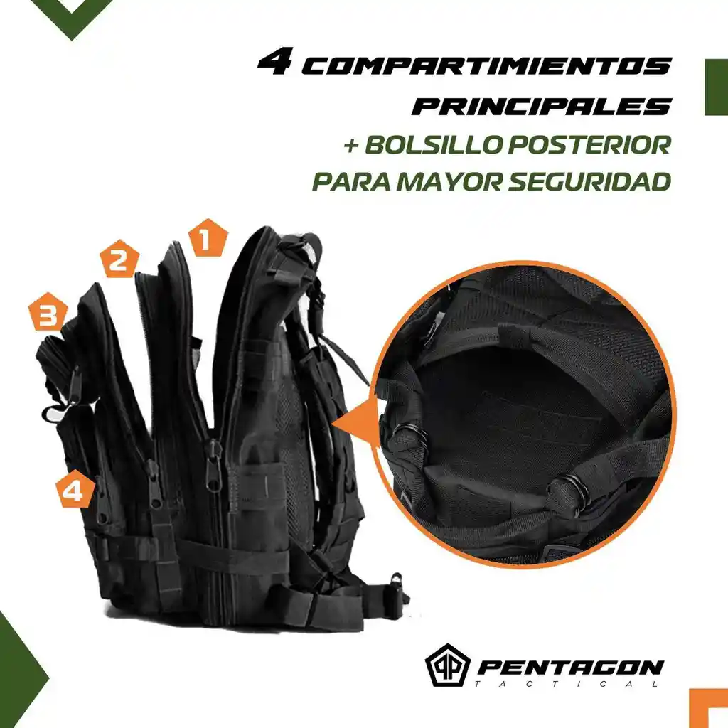 Morral Bolso Maleta Tactica Militar Camping 30l Impermeable