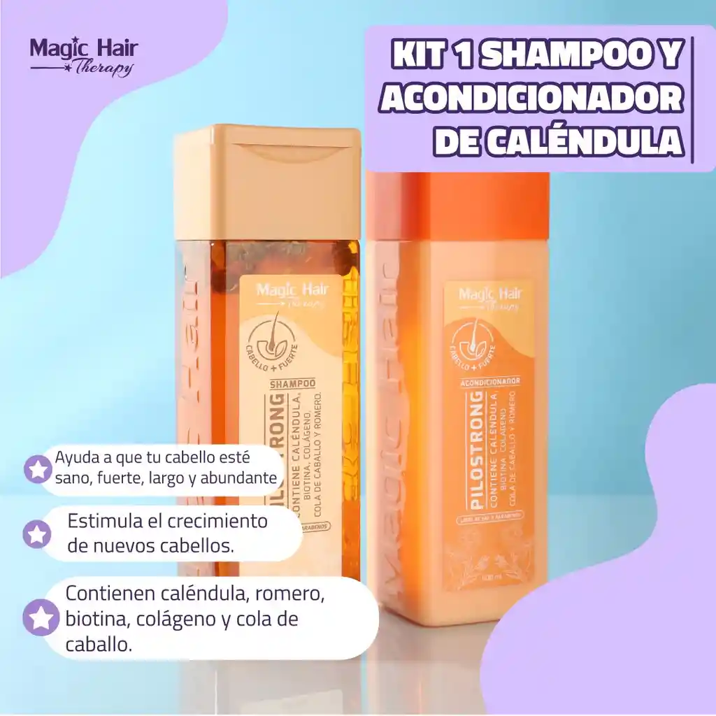 Kit 1 Calendula - Shampoo Y Acondicionador