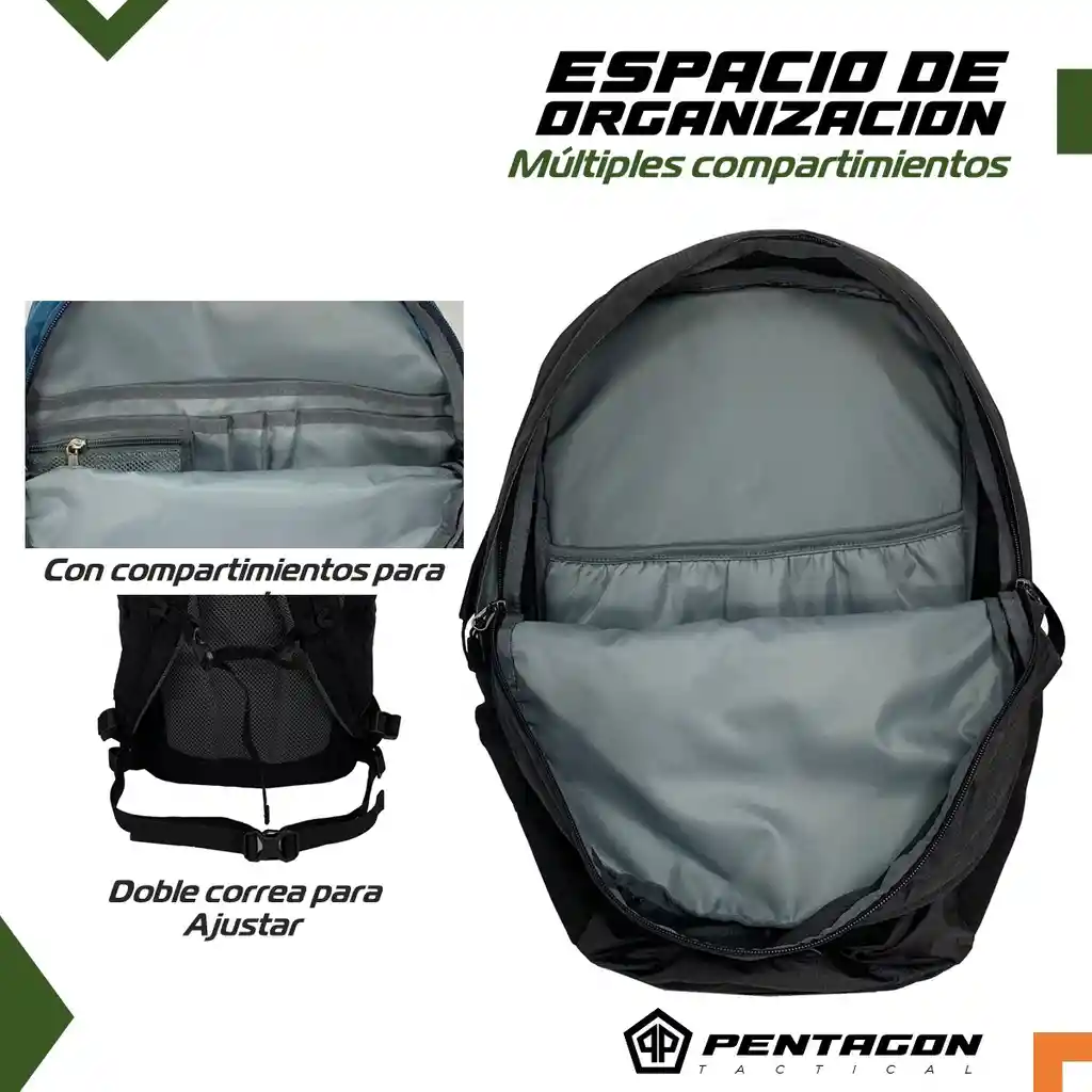 Morral Bolso Camping Senderismo Pentagon Impermeable 25l