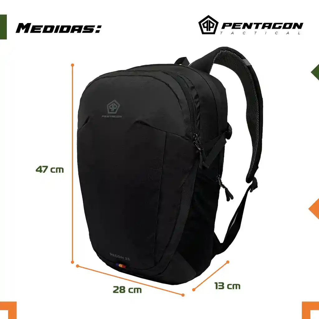 Morral Bolso Camping Senderismo Pentagon Impermeable 25l