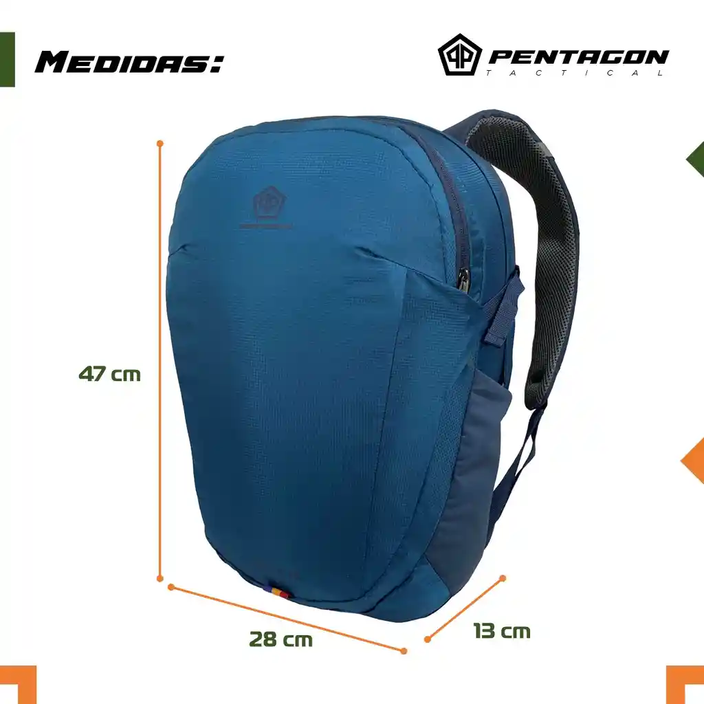 Morral Bolso Camping Senderismo Pentagon Impermeable 25l